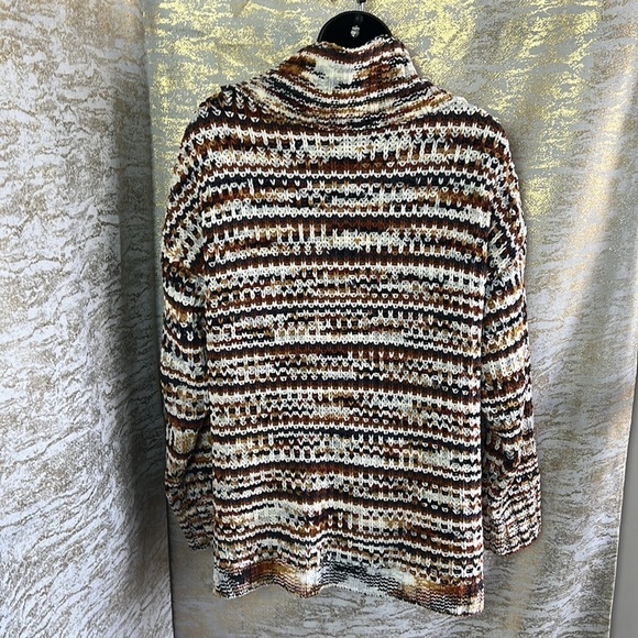 Tribal Tawny Chenille Cowl Neck Knit Sweater Size M - Picture 9 of 15